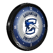 Creighton Bluejays: Ribbed Frame Wall Clock, NCCREI-530-01A