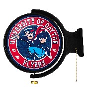 Dayton Flyers: Rudy Flyer - Original Round Rotating Lighted Wall Sign, NCDAYT-115-03