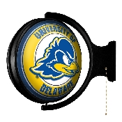 Delaware Blue Hens: Original Round Rotating Lighted Wall Sign, NCDELA-115-01