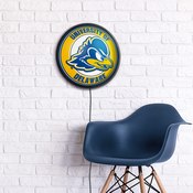 Delaware Blue Hens: Round Slimline Lighted Wall Sign, NCDELA-130-01