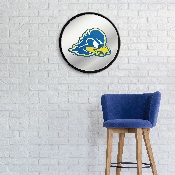 Delaware Blue Hens: Modern Disc Mirrored Wall Sign, NCDELA-235-01