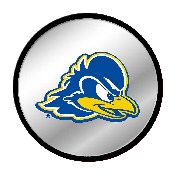 Delaware Blue Hens: Modern Disc Mirrored Wall Sign, NCDELA-235-01