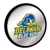 Delaware Blue Hens: Logo - Modern Disc Mirrored Wall Sign, NCDELA-235-02