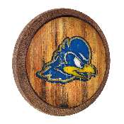 Delaware Blue Hens: Weathered "Faux" Barrel Top Sign, NCDELA-240-03