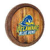 Delaware Blue Hens: Logo - "Faux" Barrel Top Sign, NCDELA-240-04