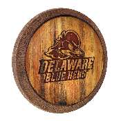 Delaware Blue Hens: Logo - Branded "Faux" Barrel Top Sign, NCDELA-240-05