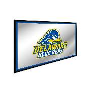 Delaware Blue Hens: Framed Mirrored Wall Sign, FNB-NCDELA-265-01A