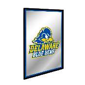 Delaware Blue Hens: Logo - Framed Mirrored Wall Sign, FNB-NCDELA-275-01A