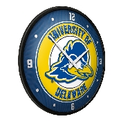 Delaware Blue Hens: Modern Disc Wall Clock, NCDELA-510-01