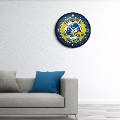 Delaware Blue Hens: Modern Disc Wall Clock, NCDELA-510-01