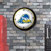 Delaware Blue Hens: Retro Lighted Wall Clock, NCDELA-550-01