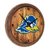 Delaware Blue Hens: "Faux" Barrel Top Wall Clock, NCDELA-560-01