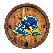 Delaware Blue Hens: "Faux" Barrel Top Wall Clock, NCDELA-560-01
