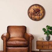 Delaware Blue Hens: Branded "Faux" Barrel Top Wall Clock, NCDELA-560-02