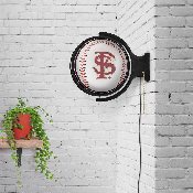 Florida State Seminoles: Baseball - Round Rotating Lighted Wall Sign, NCFSSM-115-31