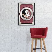 Florida State Seminoles: Team Spirit, Logo - Framed Mirrored Wall Sign, NCFSSM-275-02
