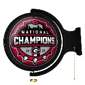Georgia Bulldogs: National Champions - Original Round Rotating Lighted Wall Sign, NCGEOR-115-99
