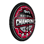 Georgia Bulldogs: National Champions - Round Slimline Lighted Wall Sign, NCGEOR-130-99