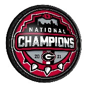 Georgia Bulldogs: National Champions - Round Slimline Lighted Wall Sign, NCGEOR-130-99