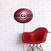 Georgia Bulldogs: Oval Slimline Lighted Wall Sign, FNB-NCGEOR-140-01A