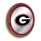 Georgia Bulldogs: "Faux" Barrel Top Mirrored Wall Sign, FNB-NCGEOR-245-01A