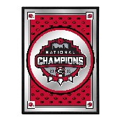 Georgia Bulldogs: National Champions - Team Spirit - Framed Mirrored Wall Sign, NCGEOR-275-99B