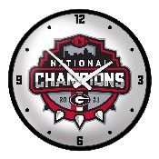 Georgia Bulldogs: National Champions - Modern Disc Wall Clock