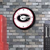 Georgia Bulldogs: Retro Lighted Wall Clock, NCGEOR-550-01