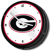 Georgia Bulldogs: Retro Lighted Wall Clock, NCGEOR-550-01