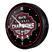 Georgia Bulldogs: National Champions - Retro Lighted Wall Clock, FNB-NCGEOR-550-99A