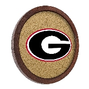 Georgia Bulldogs: "Faux" Barrel Framed Cork Board, FNB-NCGEOR-632-01A