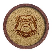 Georgia Bulldogs: Mascot - "Faux" Barrel Framed Cork Board, FNB-NCGEOR-632-02A