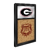 Georgia Bulldogs: Dual Logo - Mirrored Cork Note Board, FNB-NCGEOR-645-02