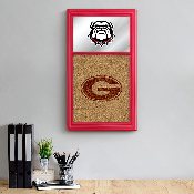 Georgia Bulldogs: Dual Logo - Mirrored Cork Note Board, FNB-NCGEOR-645-02