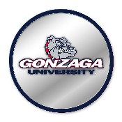 Gonzaga Bulldogs: Modern Disc Mirrored Wall Sign, FNB-NCGONZ-235-01A