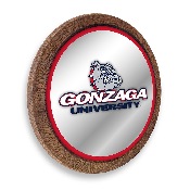 Gonzaga Bulldogs: "Faux" Barrel Top Mirrored Wall Sign, FNB-NCGONZ-245-01A