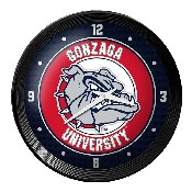 Gonzaga Bulldogs: Ribbed Frame Wall Clock, NCGONZ-530-01