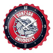 Gonzaga Bulldogs: Bottle Cap Wall Clock, FNB-NCGONZ-540-01A