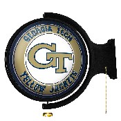 Georgia Tech Yellow Jackets: Original Round Rotating Lighted Wall Sign, NCGTYJ-115-01