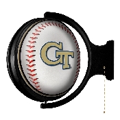 Georgia Tech Yellow Jackets: Baseball - Round Rotating Lighted Wall Sign, NCGTYJ-115-31