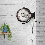 Georgia Tech Yellow Jackets: Baseball - Round Rotating Lighted Wall Sign, NCGTYJ-115-31