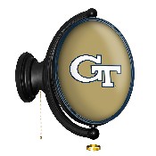 Georgia Tech Yellow Jackets: Original Oval Rotating Lighted Wall Sign, NCGTYJ-125-01