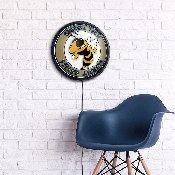 Georgia Tech Yellow Jackets: Mascot - Round Slimline Lighted Wall Sign, FNB-NCGTYJ-130-02A