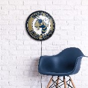 Georgia Tech Yellow Jackets: Mascot - Round Slimline Lighted Wall Sign, FNB-NCGTYJ-130-02A