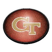 Georgia Tech Yellow Jackets: Pigskin - Oval Slimline Lighted Wall Sign, NCGTYJ-140-21
