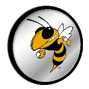 Georgia Tech Yellow Jackets: Mascot - Modern Disc Mirrored Wall Sign, NCGTYJ-235-02