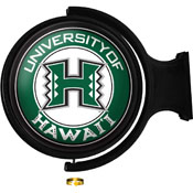 Hawaii Warriors: Original Round Rotating Lighted Wall Sign, NCHWIW-115-01