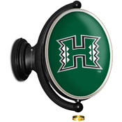 Hawaii Warriors: Original Oval Rotating Lighted Wall Sign, NCHWIW-125-01