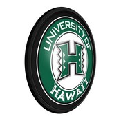 Hawaii Warriors: Round Slimline Lighted Wall Sign, NCHWIW-130-01