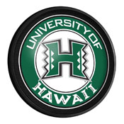 Hawaii Warriors: Round Slimline Lighted Wall Sign, NCHWIW-130-01